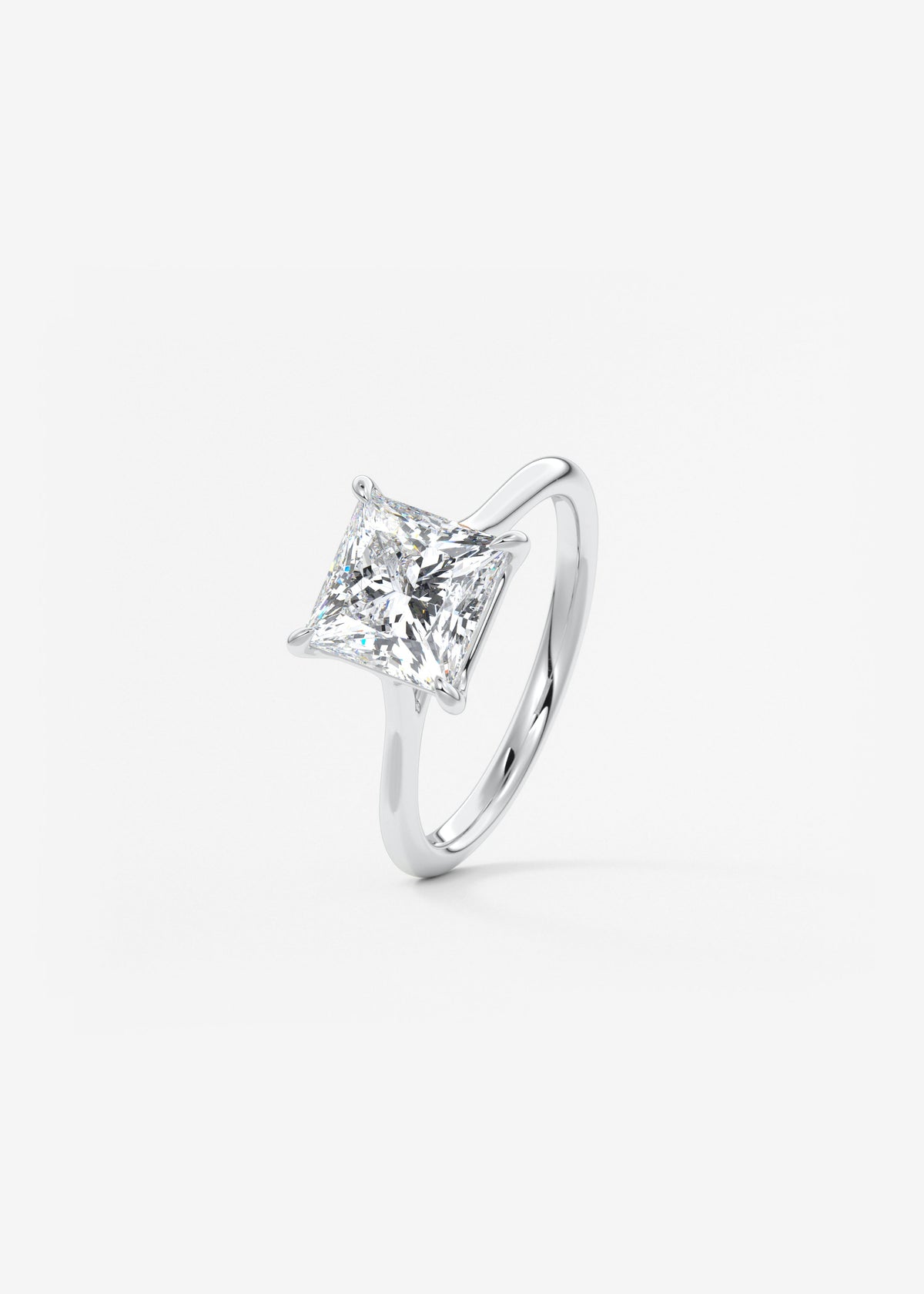 Princess Cathedral Lab Grown Diamond Engagement Ring