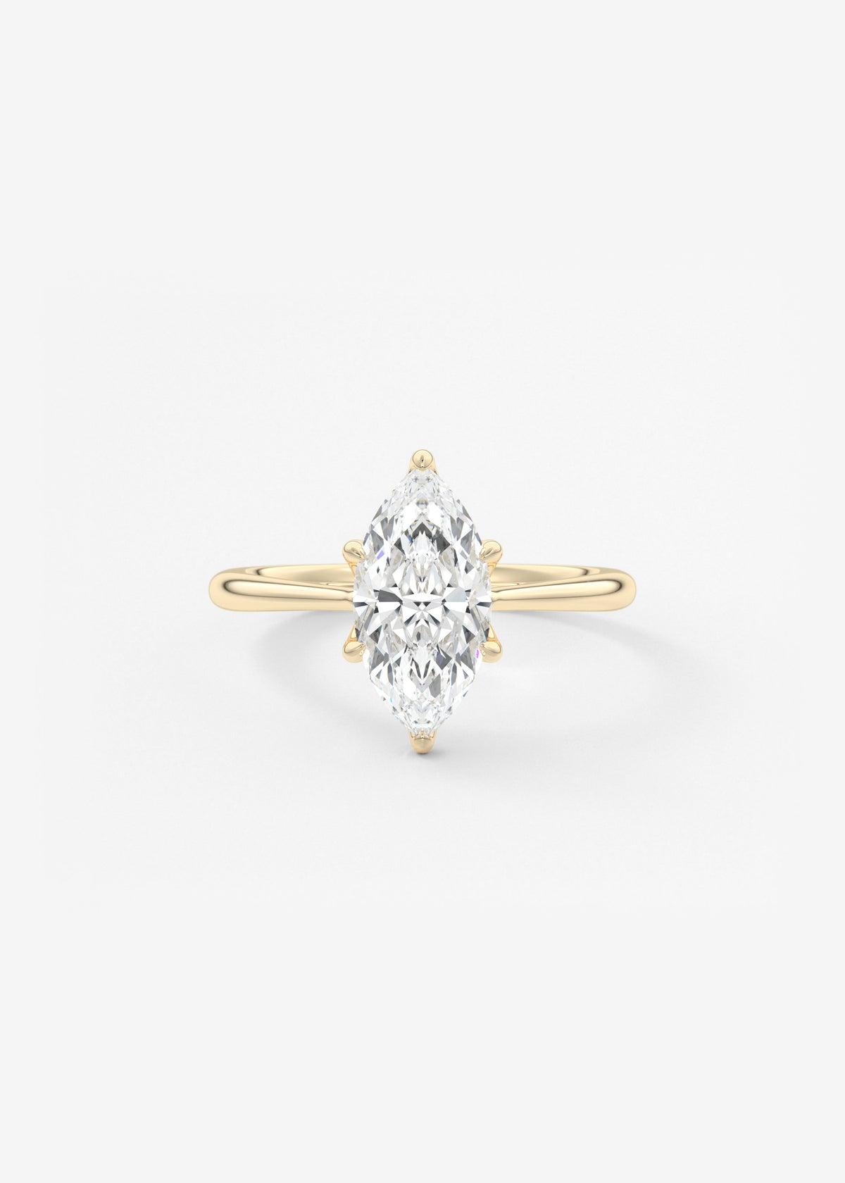 Marquise Cathedral Lab Grown Diamond Engagement Ring