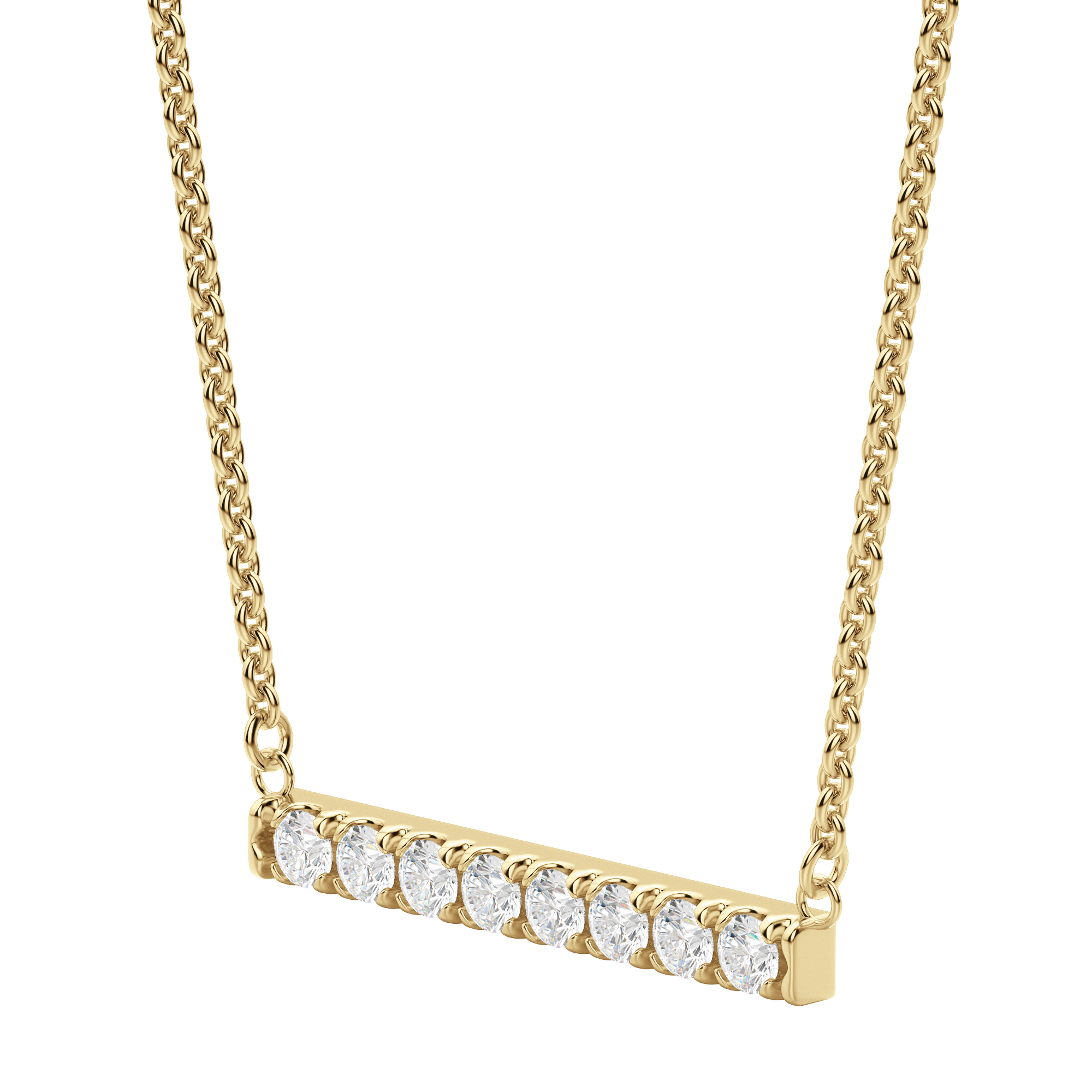 0.24 CT Round Cut Bar Necklace Moissanite Diamond Necklace 5 0.24 CT Round Cut Bar Necklace Moissanite Diamond Necklace 5