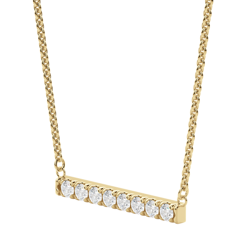 0.24 CT Round Cut Bar Necklace Moissanite Diamond Necklace 5 0.24 CT Round Cut Bar Necklace Moissanite Diamond Necklace 5
