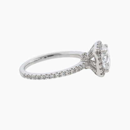 Round Halo & Pave Lab Grown Diamond Engagement Ring