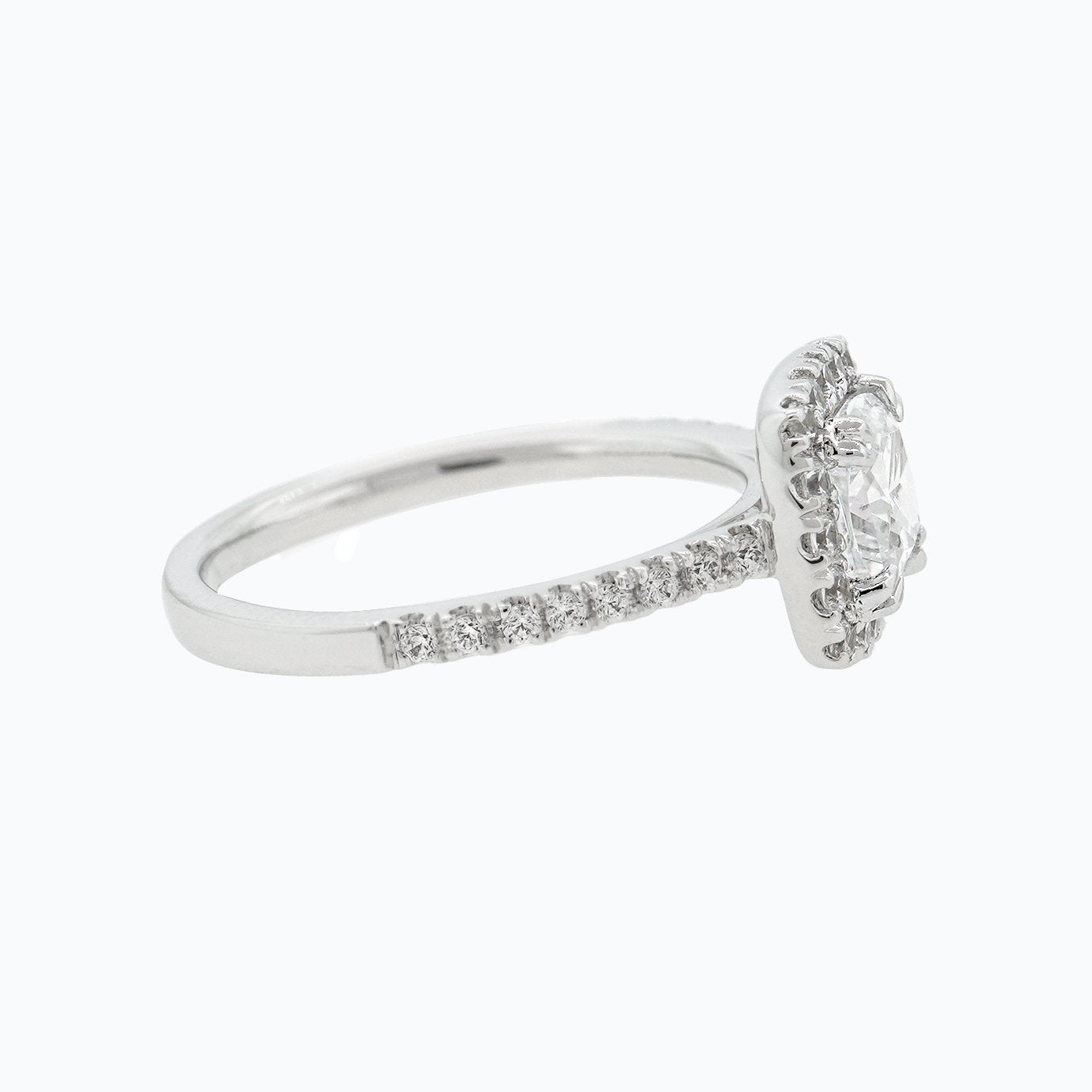 Cushion Halo & Pave Lab Grown Diamond Engagement Ring