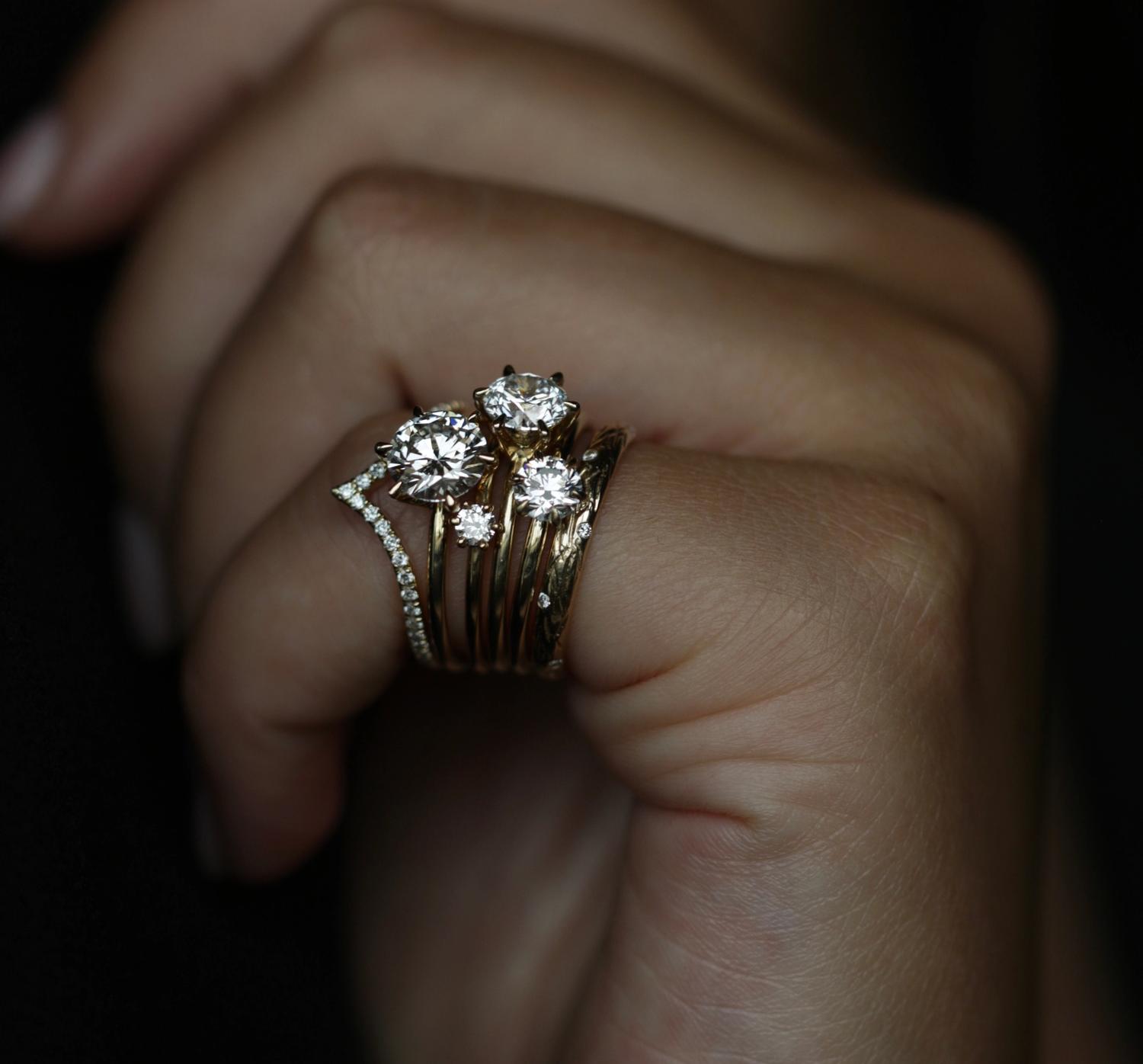 Round Solitaire Lab Grown Diamond Engagement Ring