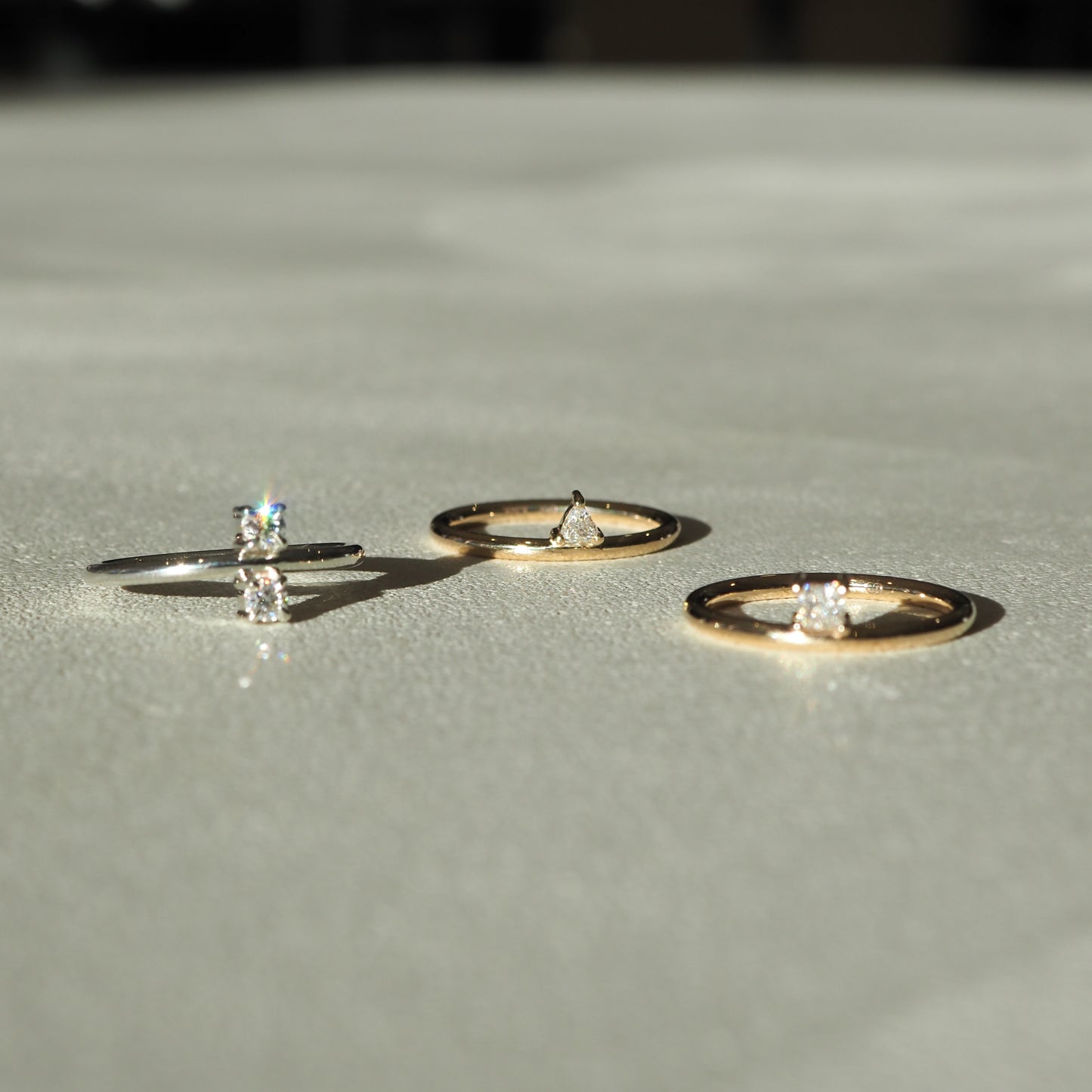 Stunning 0.15 CT Trillion Moissanite Engagement Ring with Solitaire Design 2