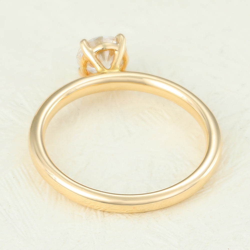 Round Solitaire Lab-Grown Diamond Engagement Ring