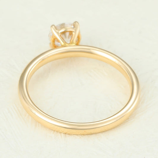 Round Solitaire Lab-Grown Diamond Engagement Ring