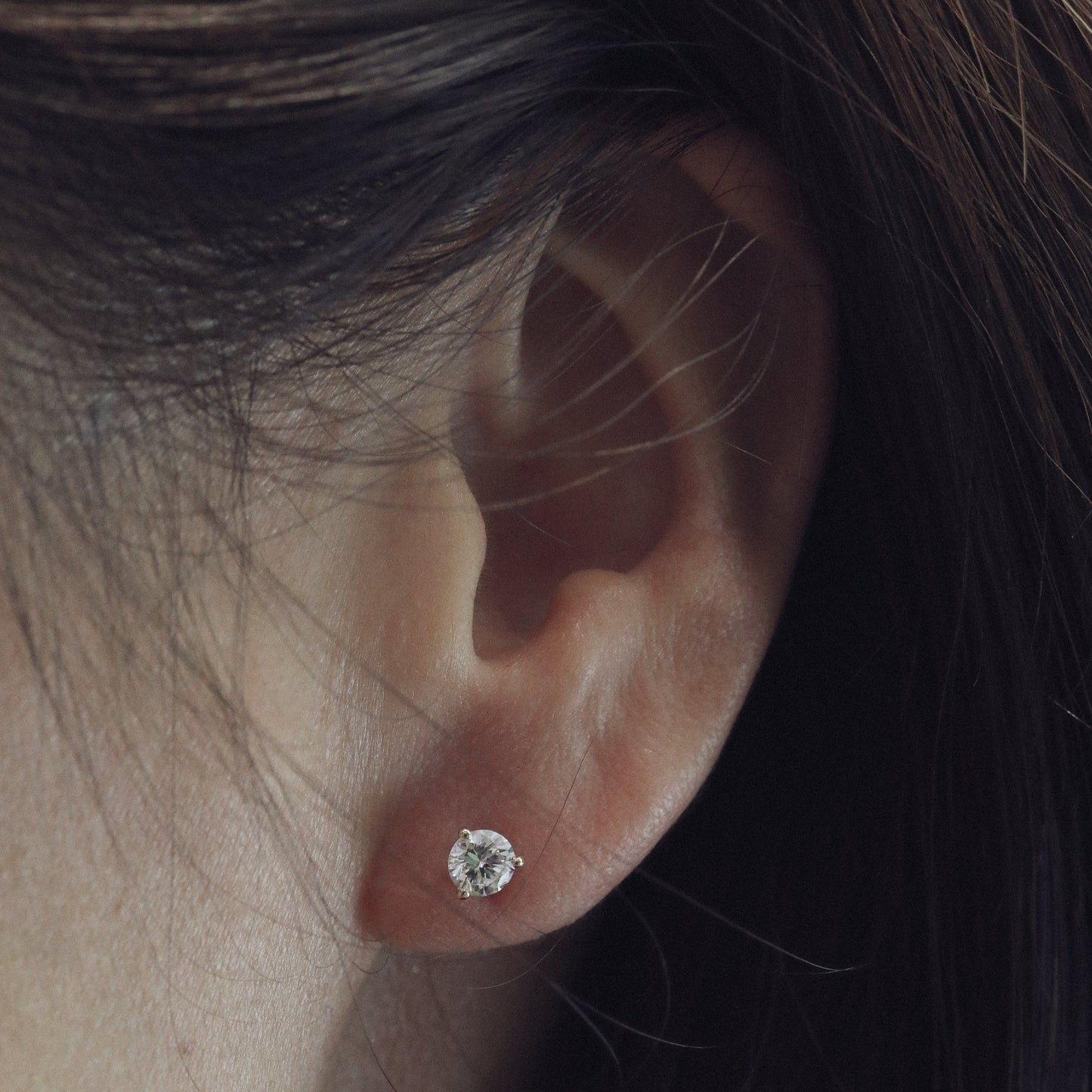 0.70 TCW Round Cut Moissanite Stud Earrings