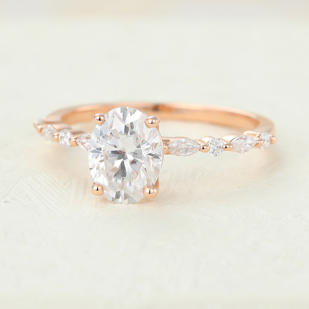 Oval Pave Lab-Grown Diamond Engagement Ring