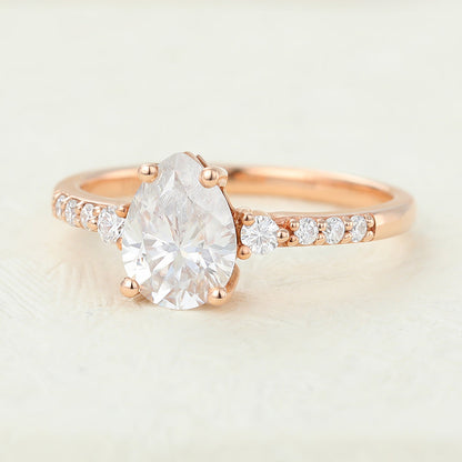 Pear Pave Lab-Grown Diamond Engagement Ring