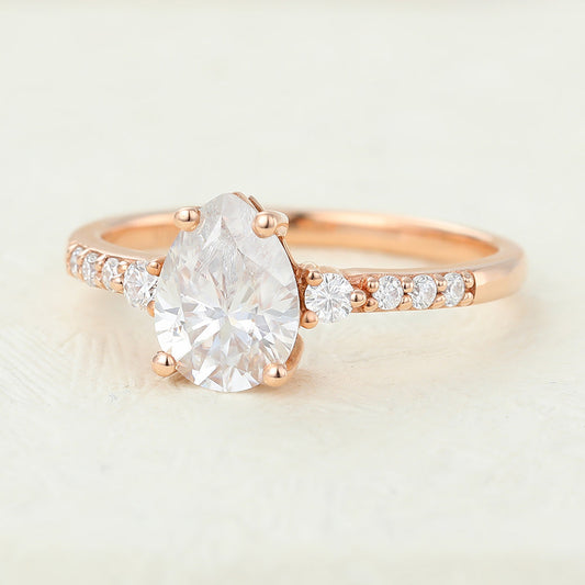 Pear Pave Lab-Grown Diamond Engagement Ring