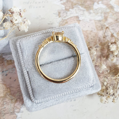 Round Cluster Lab Grown Diamond Engagement Ring