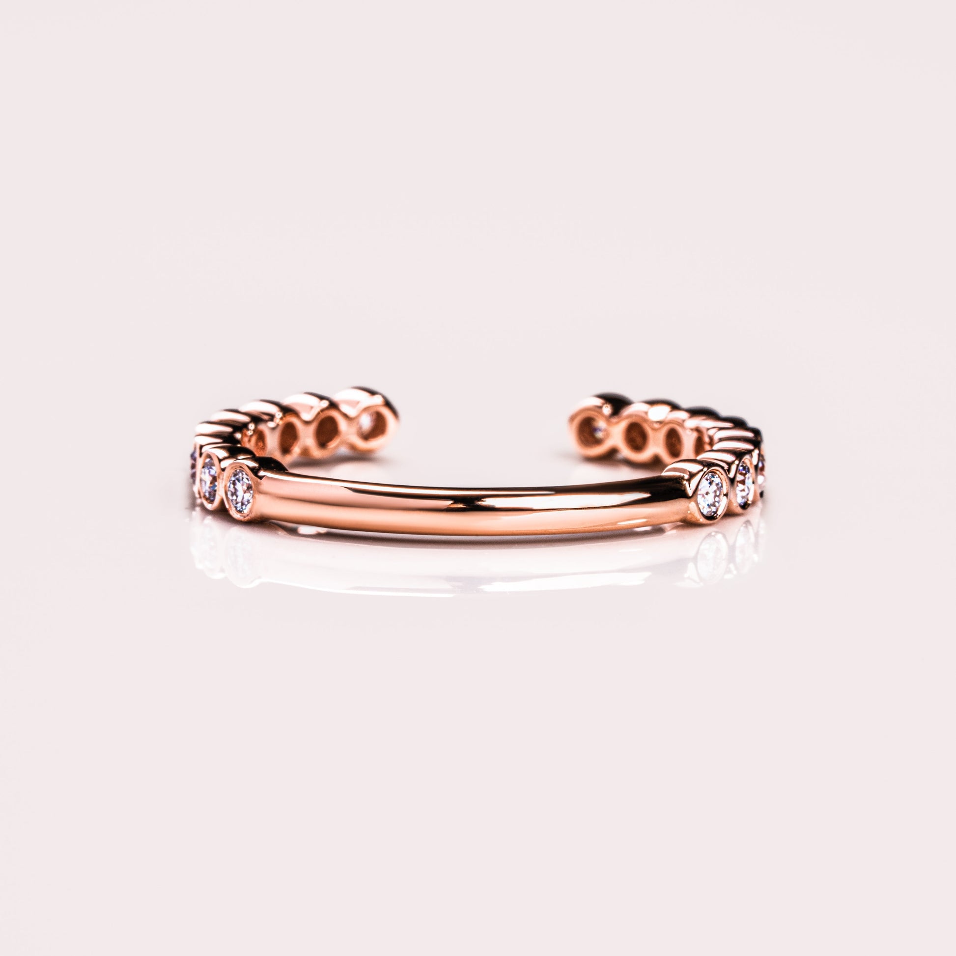 0.23 TCW Round Open & Bezel Lab Grown Diamond Wedding Band