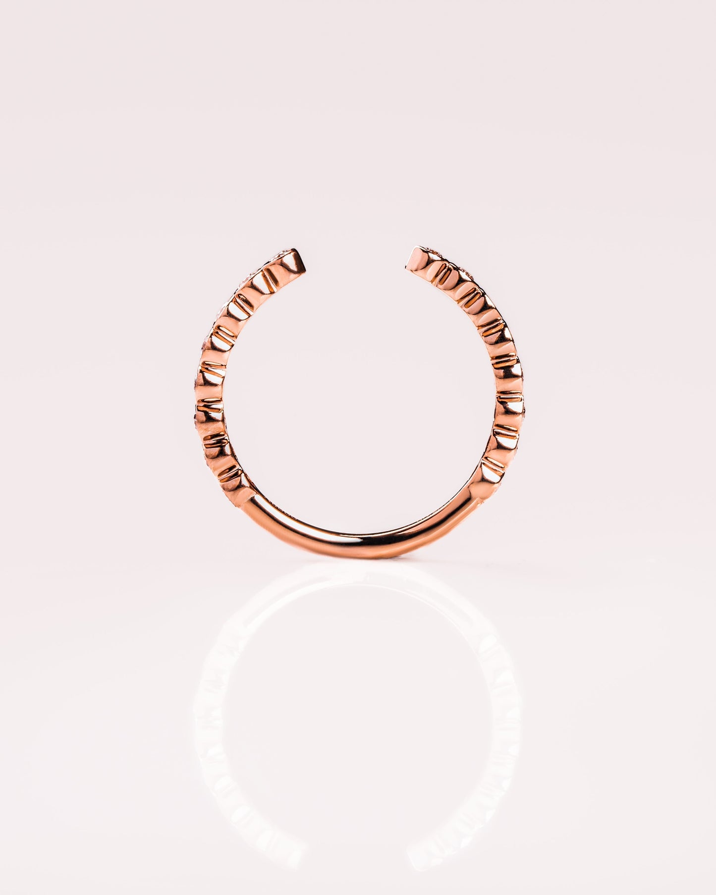 0.23 CT Round Shaped Lab Grown Diamond Open Wedding Band