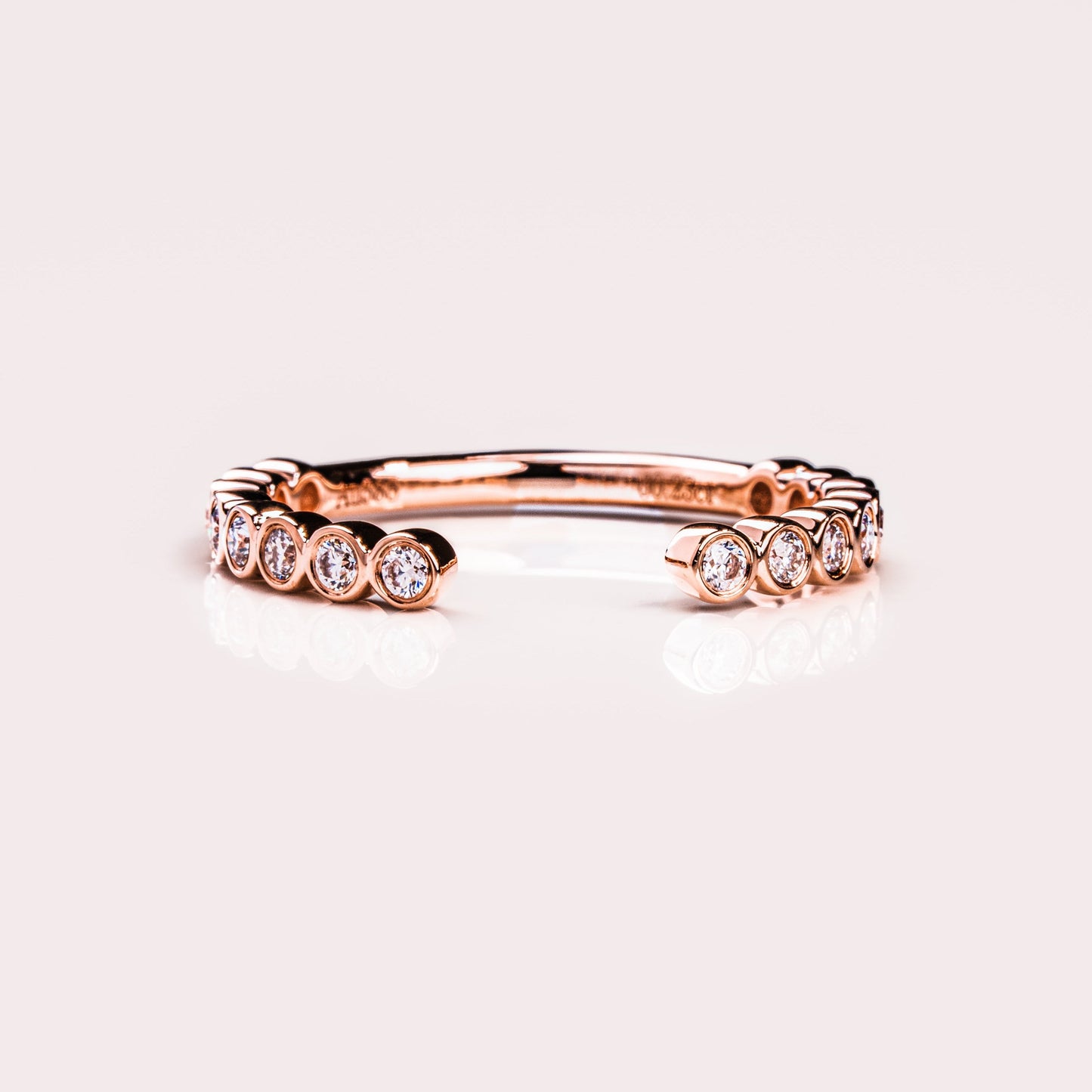 0.23 TCW Round Open & Bezel Lab Grown Diamond Wedding Band