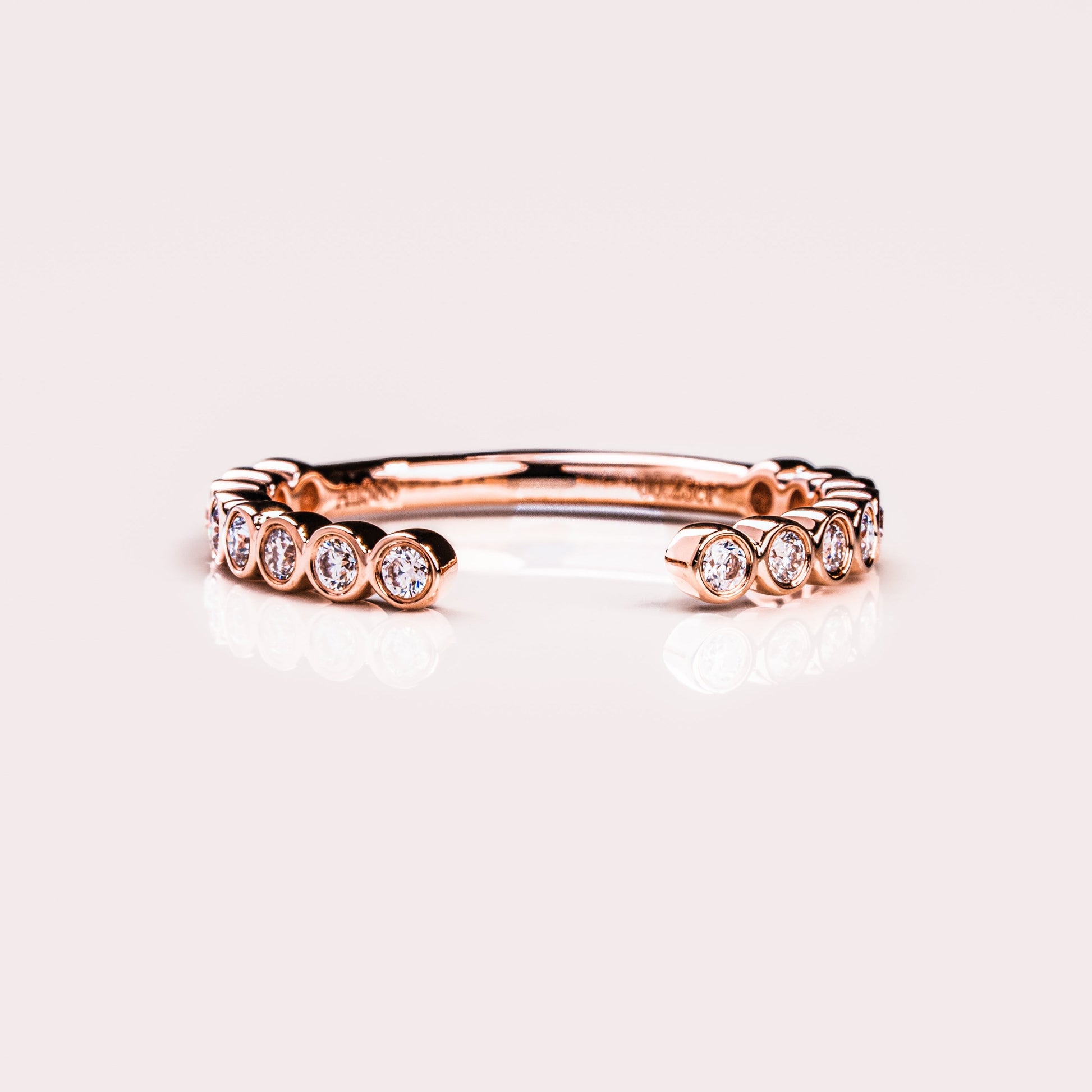 0.23 TCW Round Open & Bezel Lab Grown Diamond Wedding Band