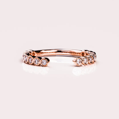 0.23 TCW Round Open & Bezel Lab Grown Diamond Wedding Band