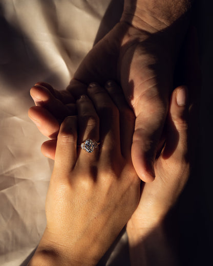 3.0 CT Oval Three Stone Lab Grown Diamond Engagement Ring