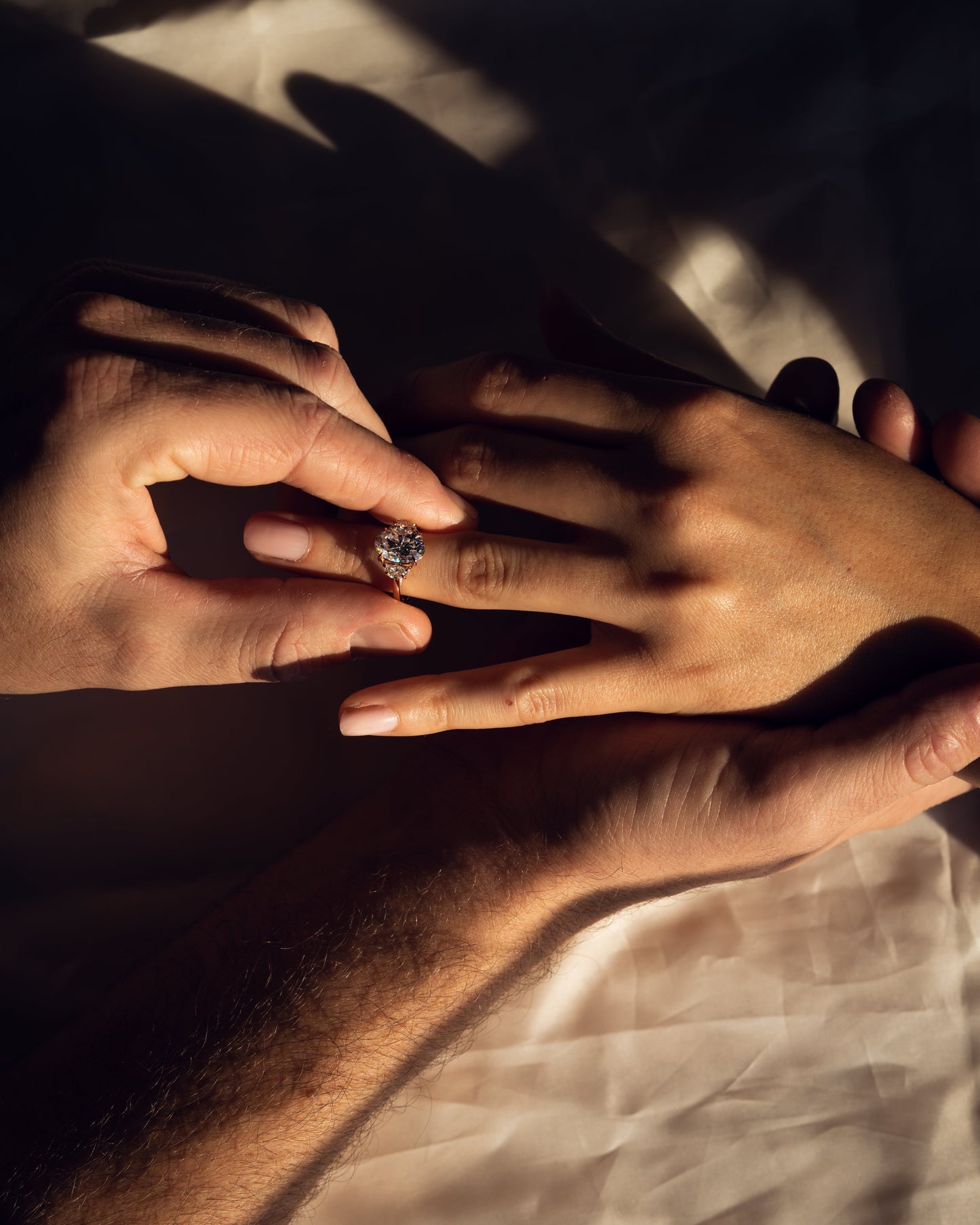 3.0 CT Oval Three Stone Lab Grown Diamond Engagement Ring