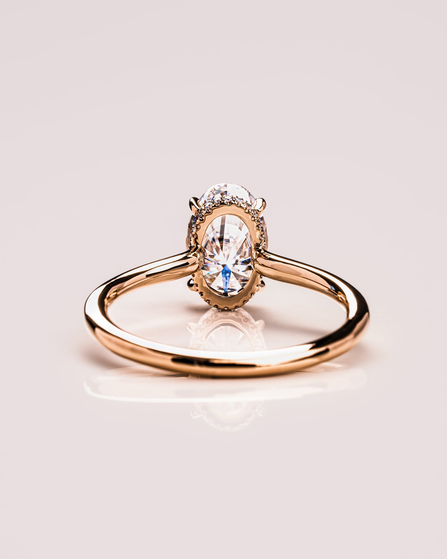 3.74 CT Oval Cut Solitaire Lab Grown Diamond Engagement Ring