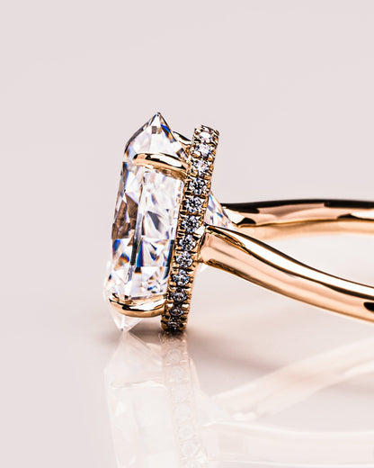 3.74 CT Oval Cut Solitaire Lab Grown Diamond Engagement Ring