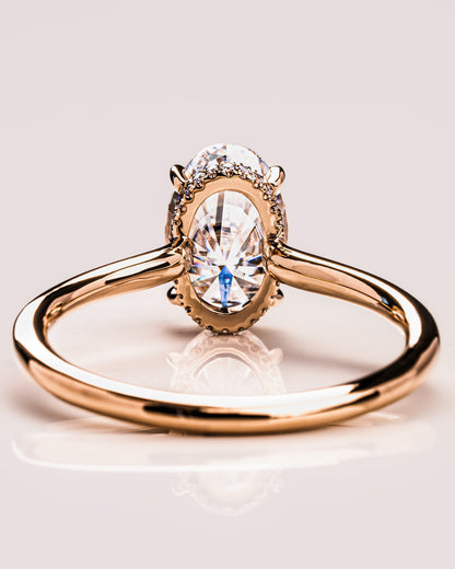 3.74 CT Oval Cut Solitaire Lab Grown Diamond Engagement Ring