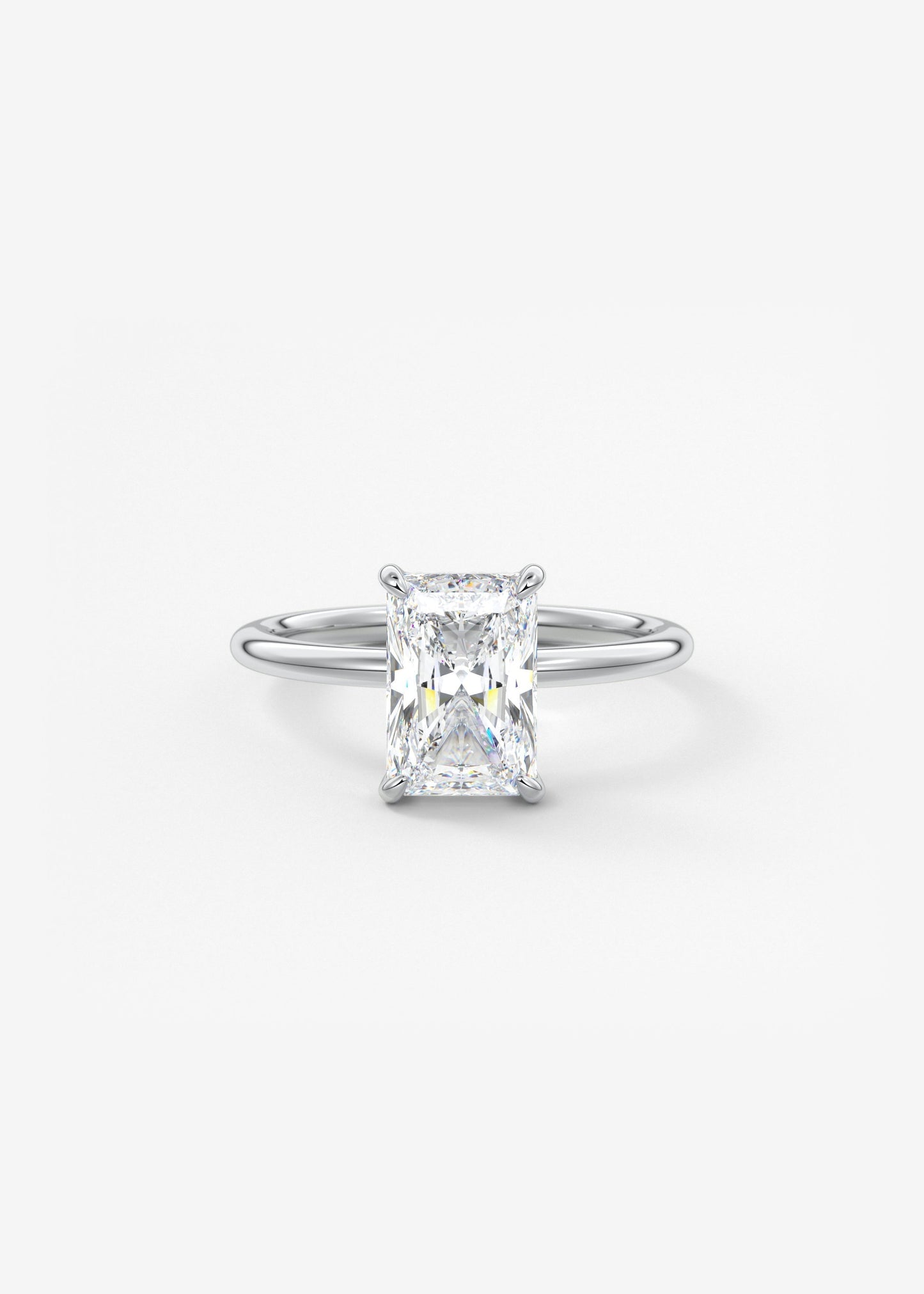 Radiant Hidden Halo Lab Grown Diamond Engagement Ring