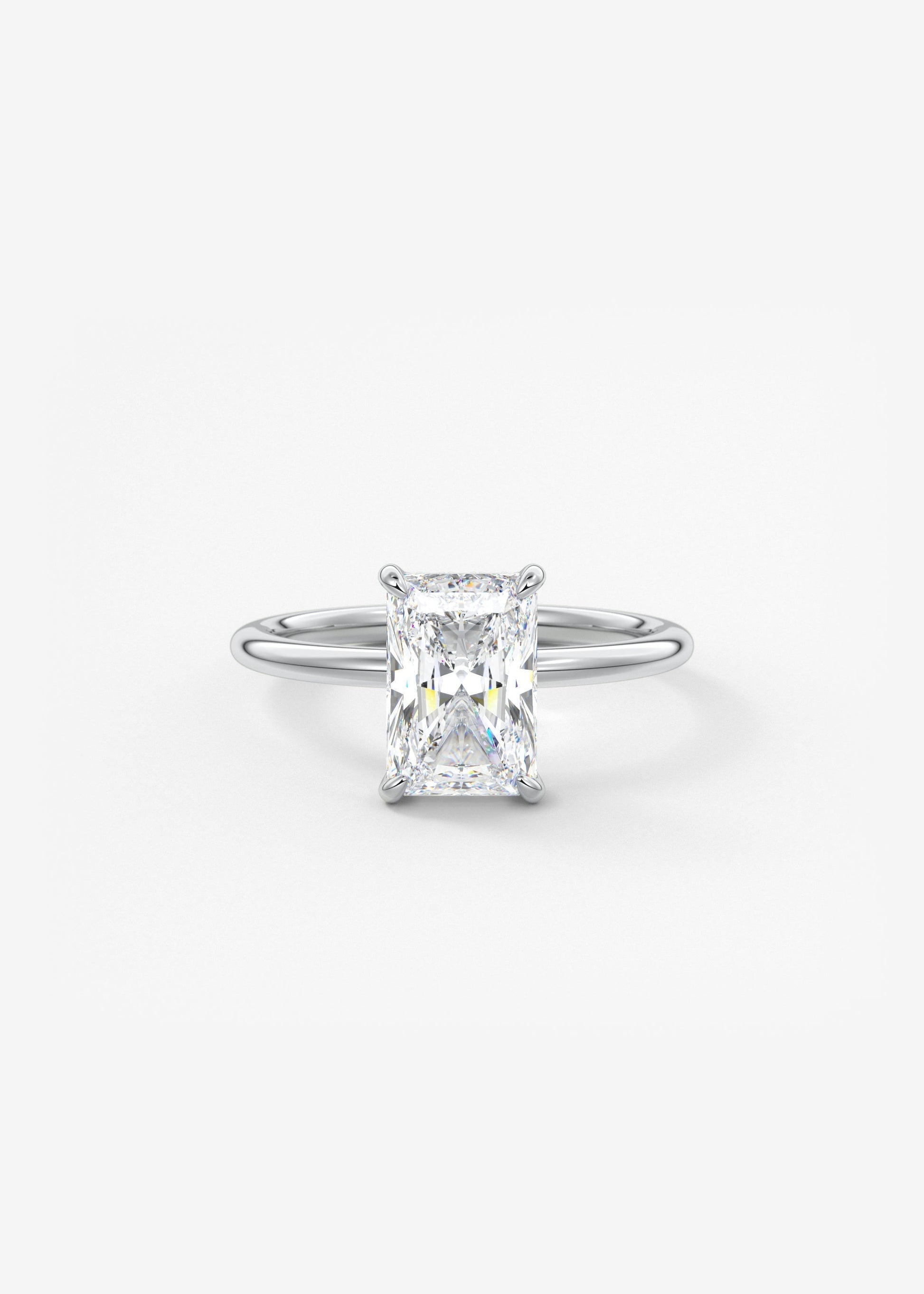 Radiant Hidden Halo Lab Grown Diamond Engagement Ring