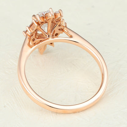 Oval Cluster Lab-Grown Diamond Engagement Ring