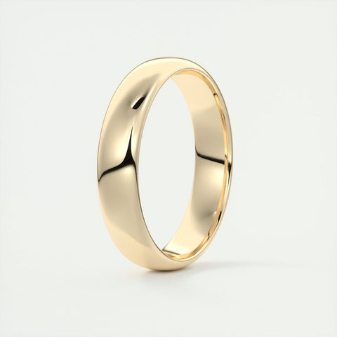 Polished Finish Regular Yellow Gold Men's Band 3