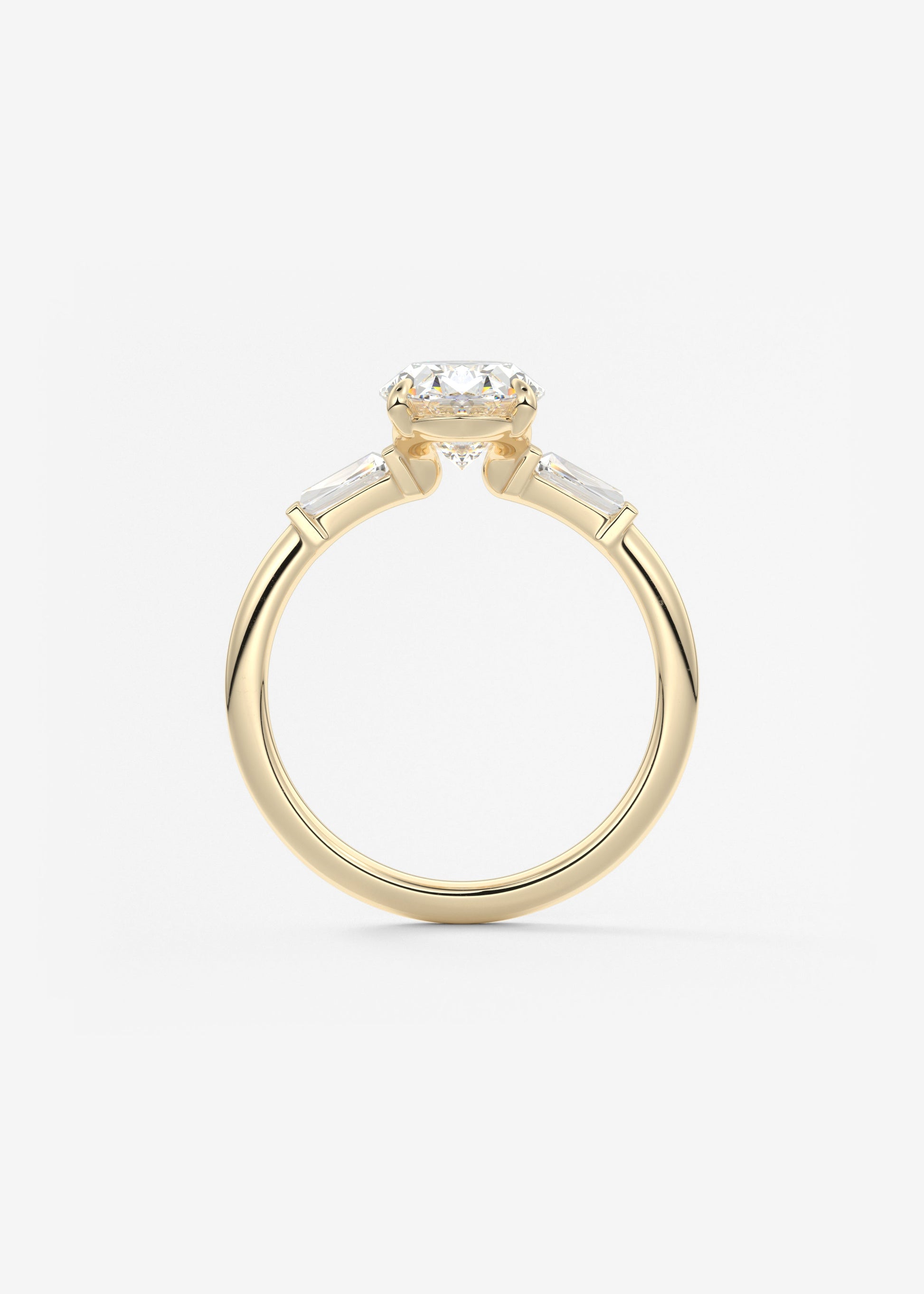 Oval Three Stone Lab Grown Diamond Engagement Ring