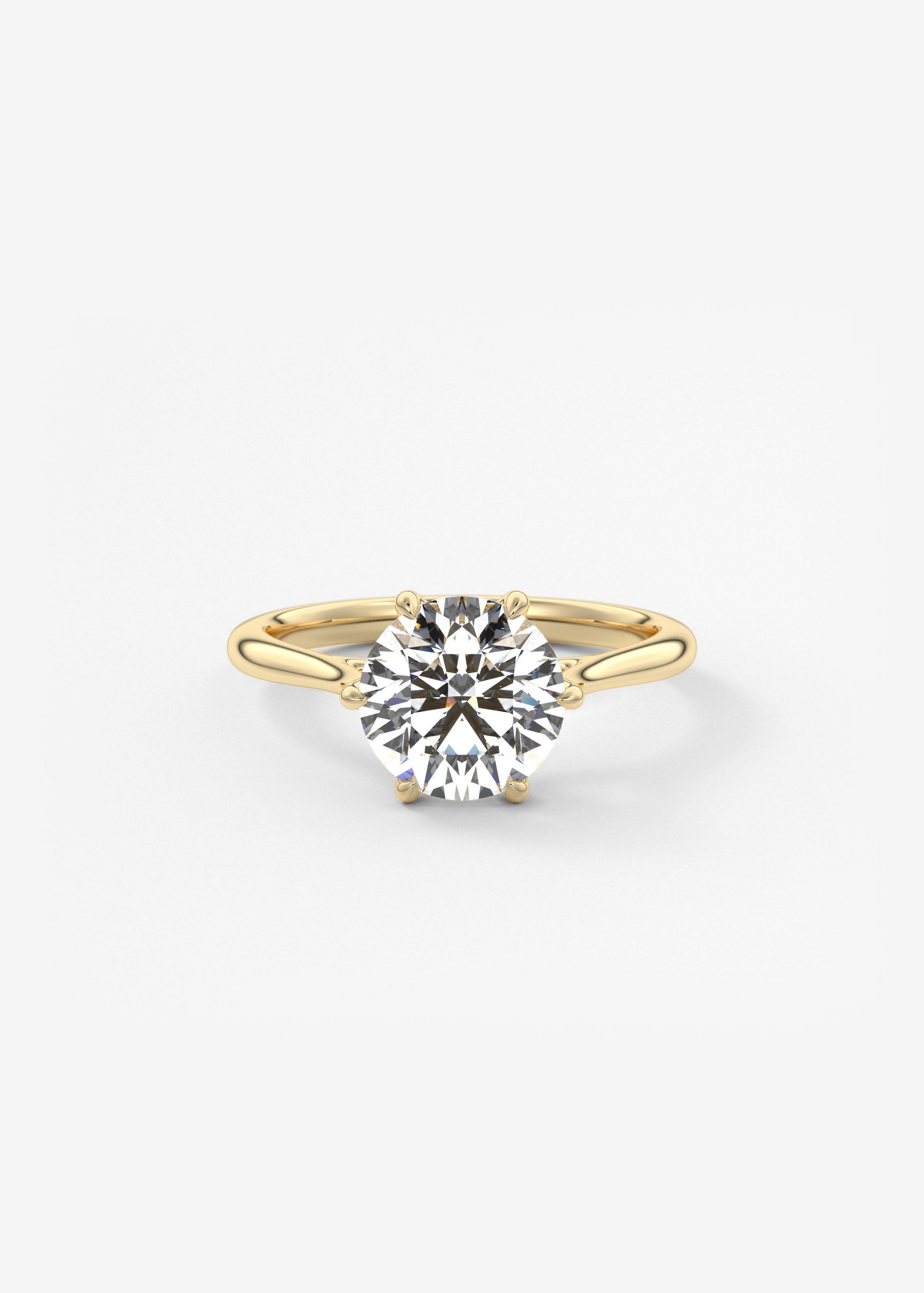 Round Cathedral Lab Grown Diamond Engagement Ring