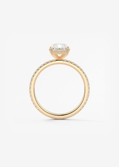 Radiant Pave Lab Grown Diamond Engagement Ring