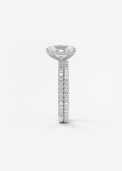 Radiant Pave Lab Grown Diamond Engagement Ring