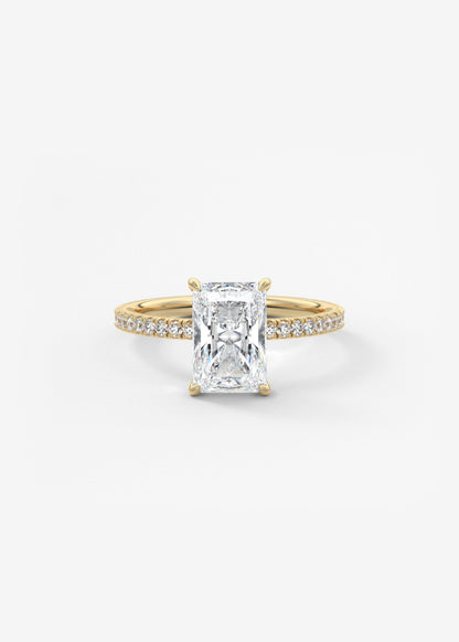 Radiant Pave Lab Grown Diamond Engagement Ring