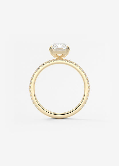 Radiant Pave Lab Grown Diamond Engagement Ring