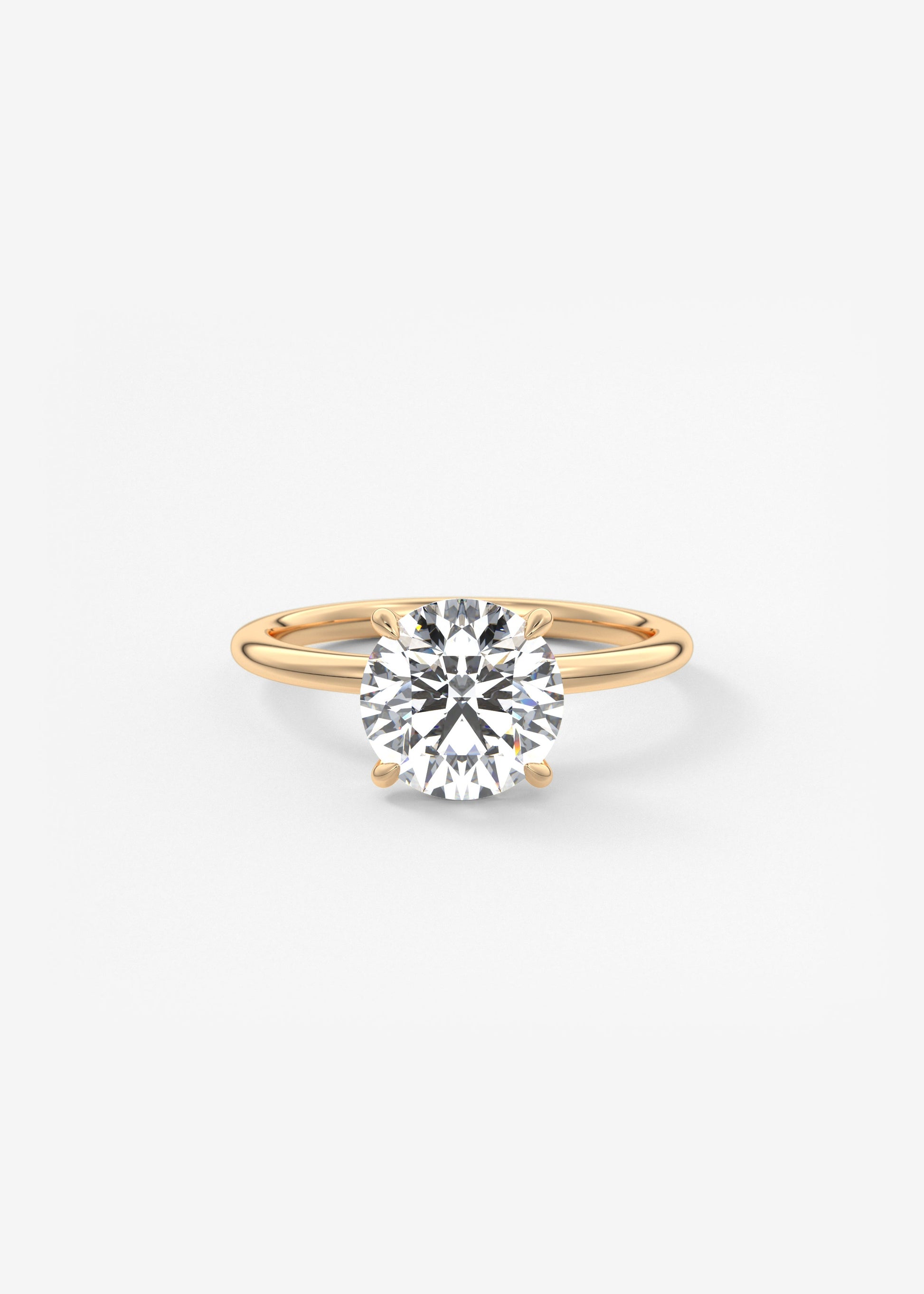 Round Solitaire Lab Grown Diamond Engagement Ring