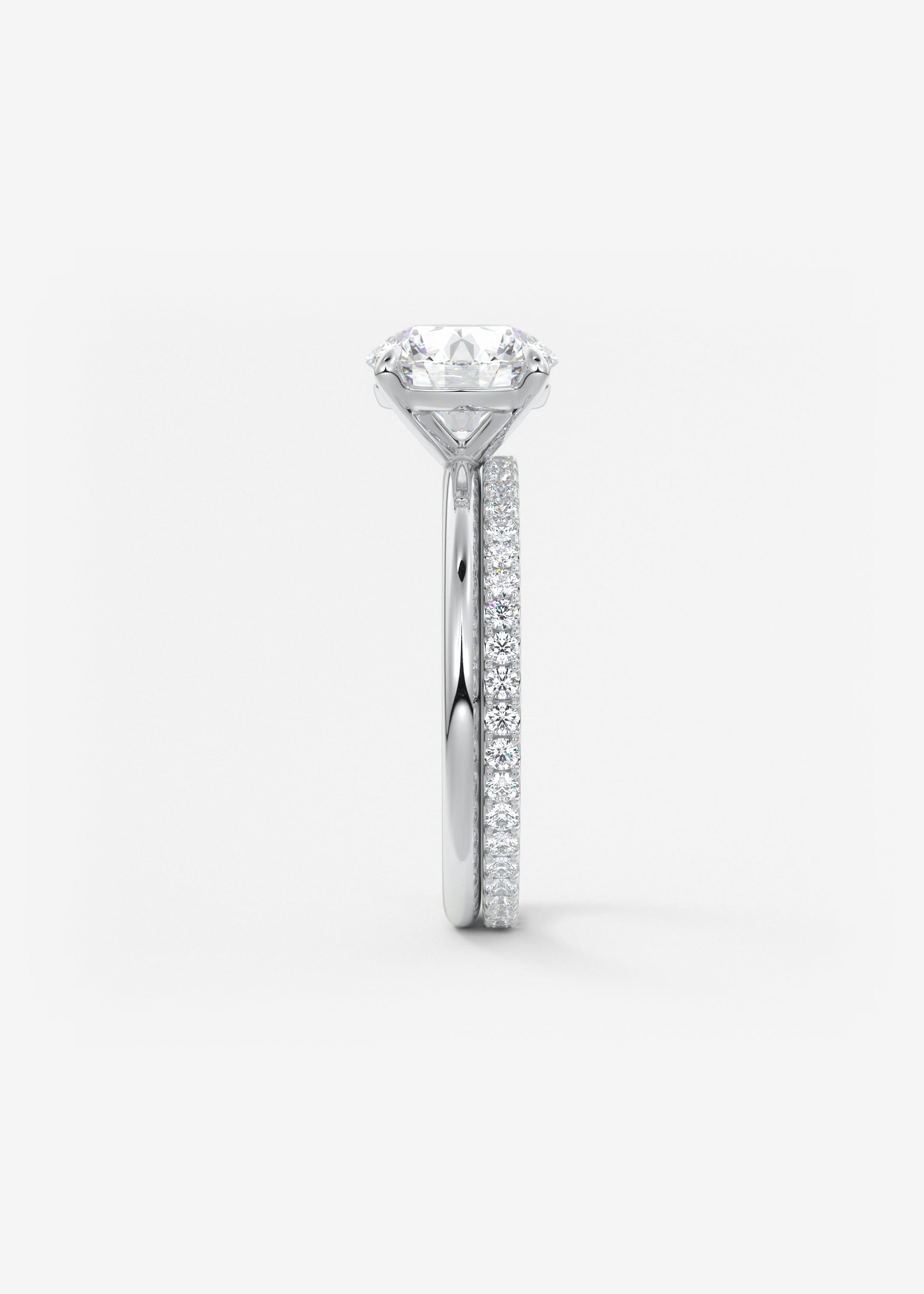 Round Solitaire Lab Grown Diamond Engagement Ring