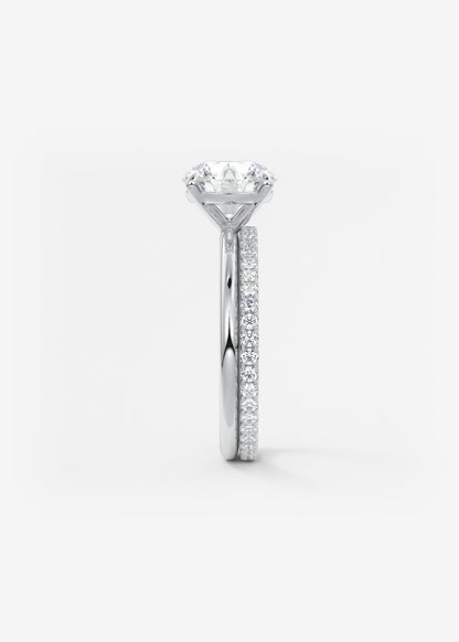 Round Solitaire Lab Grown Diamond Engagement Ring
