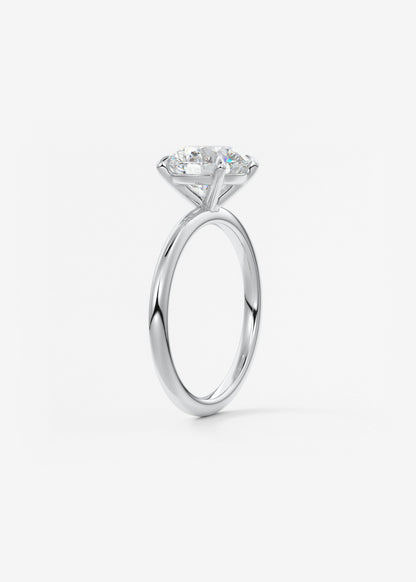 Round Solitaire Lab Grown Diamond Engagement Ring