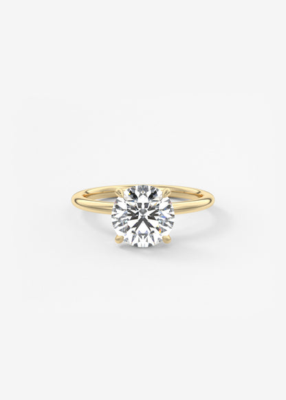 Round Solitaire Lab Grown Diamond Engagement Ring