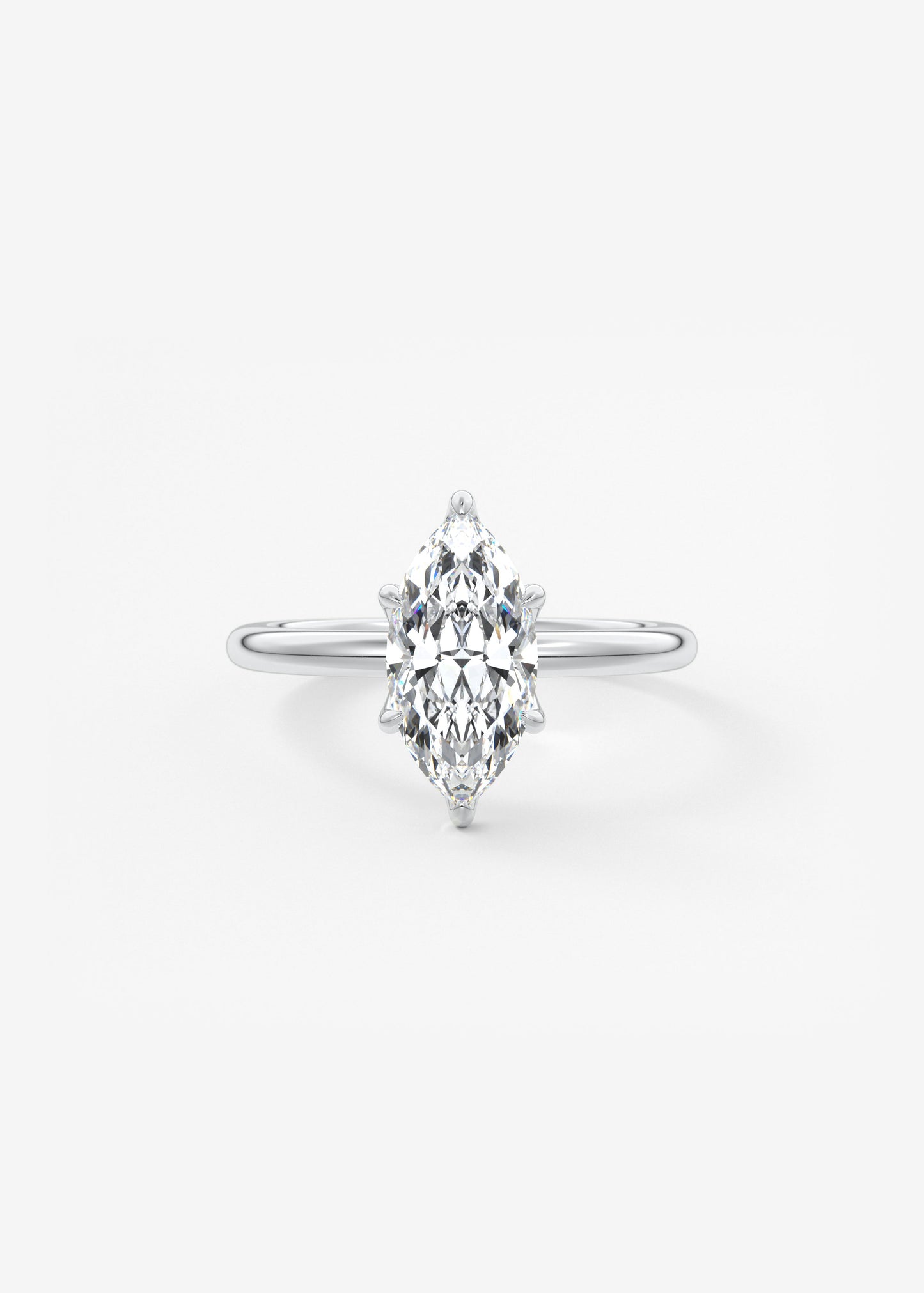 Marquise Solitaire Lab Grown Diamond Engagement Ring