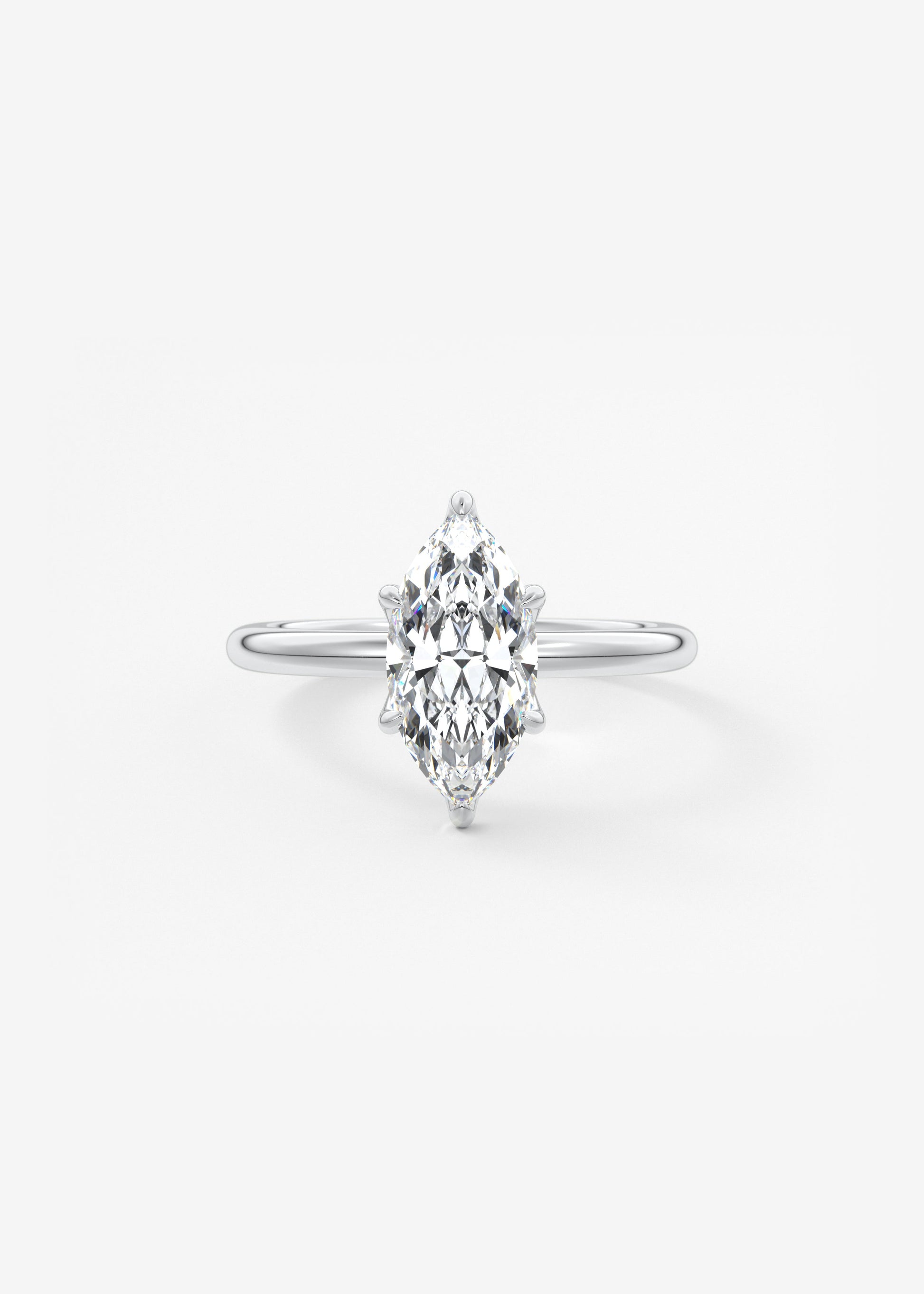Marquise Solitaire Lab Grown Diamond Engagement Ring