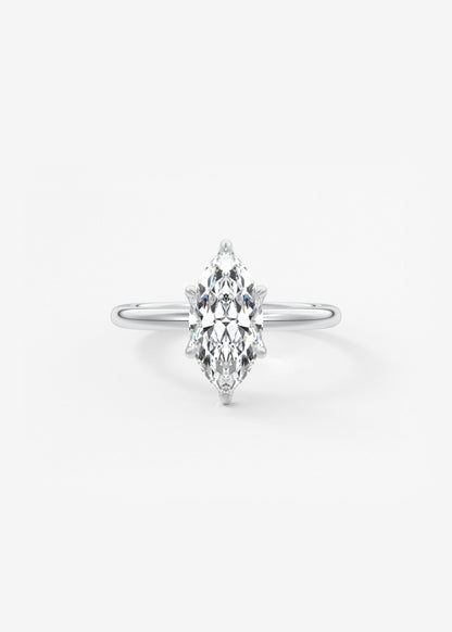 Marquise Solitaire Lab Grown Diamond Engagement Ring