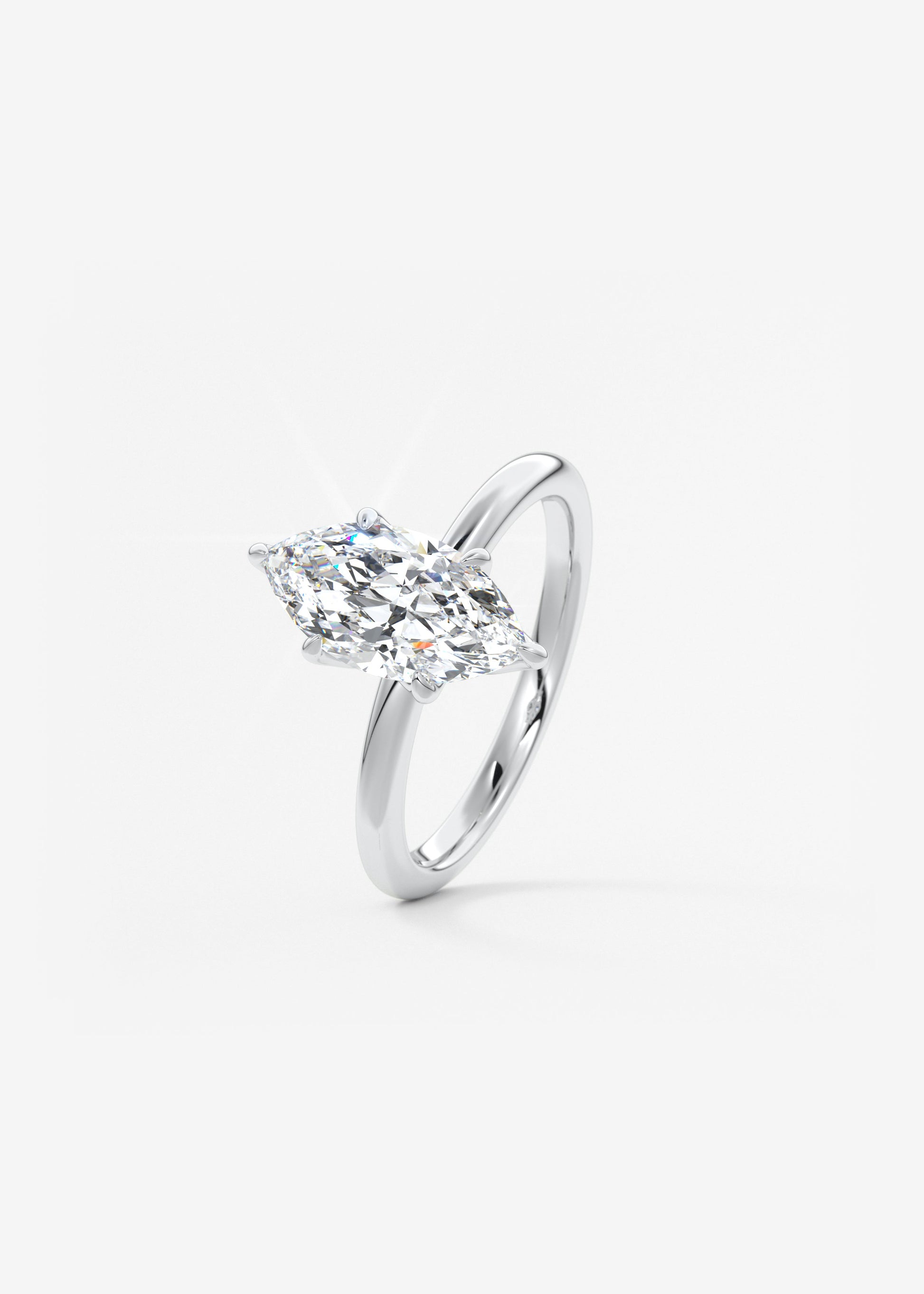 Marquise Solitaire Lab Grown Diamond Engagement Ring