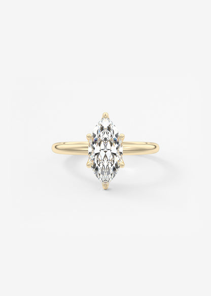 Marquise Solitaire Lab Grown Diamond Engagement Ring
