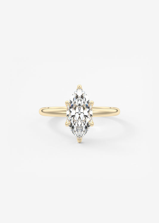 Marquise Solitaire Lab Grown Diamond Engagement Ring