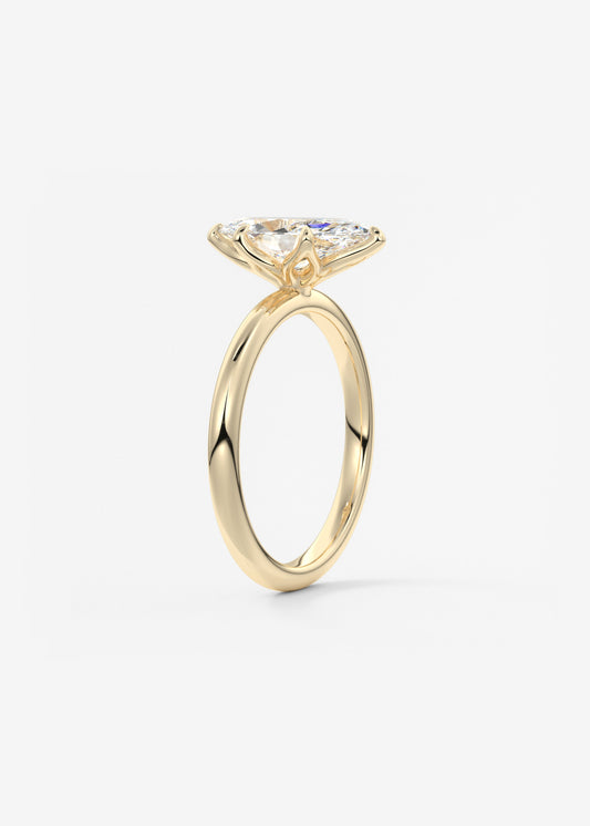 Marquise Solitaire Lab Grown Diamond Engagement Ring