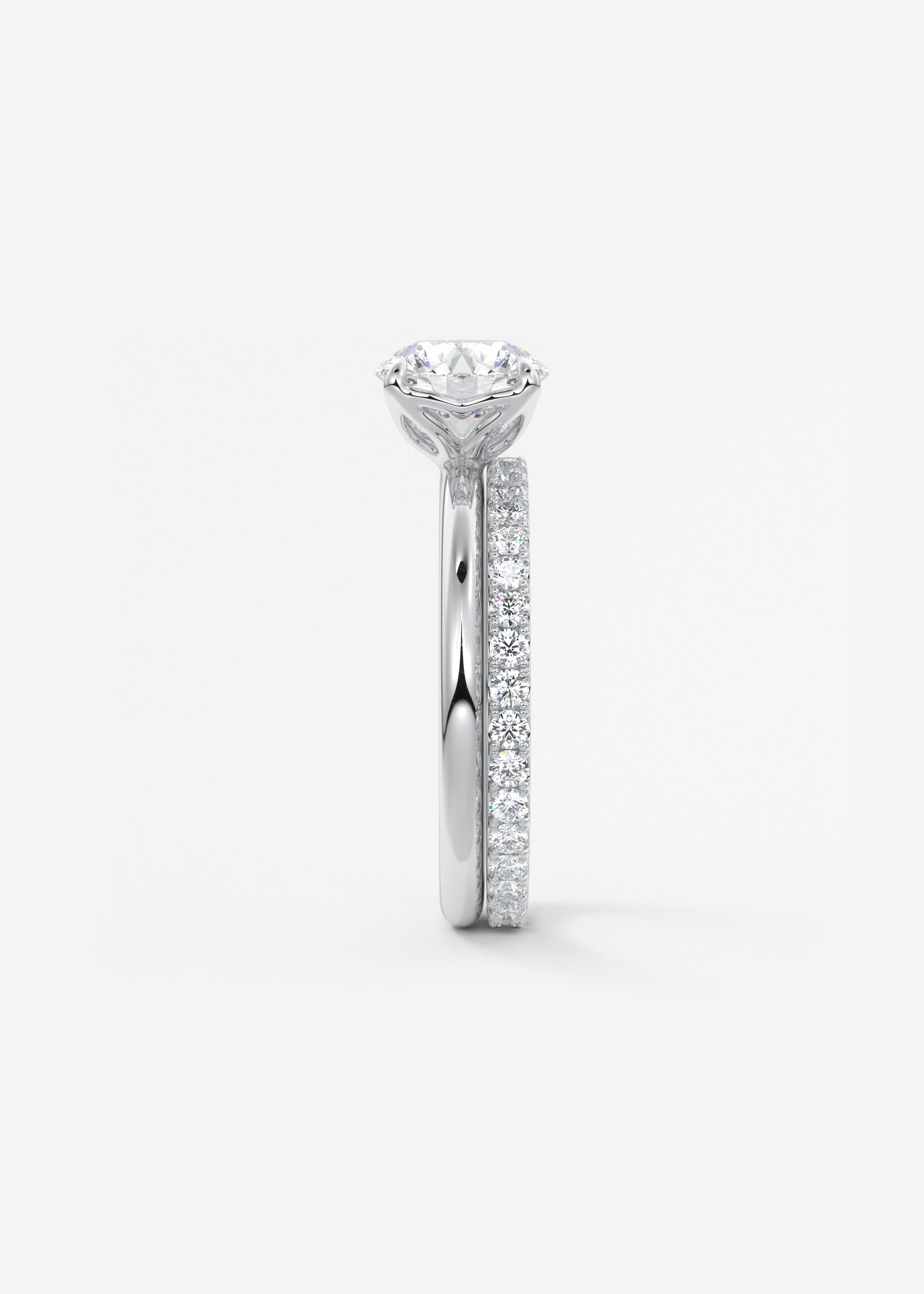 Round Solitaire Lab Grown Diamond Engagement Ring