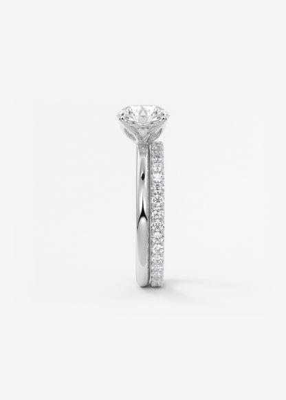 Round Solitaire Lab Grown Diamond Engagement Ring