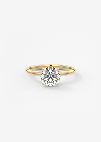 Round Solitaire Lab Grown Diamond Engagement Ring